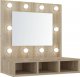 vidaXL Szafka z lustrem i oświetleniem LED, dąb sonoma, 60x31,5x62 cm 1