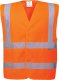 Portwest C470 - kamizelka ostrzegawcza z taśmami pionowymi i poziomymi, zapięcie rzep, pewność bycia widocznym, 100% poliester 125g - pomarańczowy L/XL 1