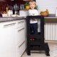 Springos Pomocnik kuchenny 90cm kitchen helper, podest dla dzieci 90 cm czarny UNIWERSALNY 14
