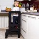 Springos Pomocnik kuchenny 90cm kitchen helper, podest dla dzieci 90 cm czarny UNIWERSALNY 9