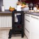 Springos Pomocnik kuchenny 90cm kitchen helper, podest dla dzieci 90 cm czarny UNIWERSALNY 10