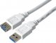 Kabel USB PremiumCord USB-A - USB-A 0.5 m Biały (ku3paa05w) 2