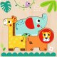 Tooky Toy Tooky Toy Drewniane Puzzle Wielowarstwowe Tablica Zwierzątka Leśne 7 el. 1