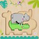 Tooky Toy Tooky Toy Drewniane Puzzle Wielowarstwowe Tablica Zwierzątka Leśne 7 el. 2