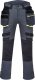 Portwest DX440 - spodnie kieszenie kaburowe DX4, tkanina stretch, 16 praktycznych kieszeni na narzędzia, potrójne szwy - nakolanniki gratis - czarny 44 4
