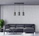 Lampa wisząca Candellux JONERA LAMPA WISZĄCA CZARNY 3X40 E27 KLOSZ DYMIONY 1