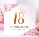 ZAPROSZENIA na 18 urodziny Z Koroną PINK 10szt (+koperty) 1