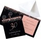 ZAPROSZENIA na 30 urodziny Rosegold Black 10szt (+koperty) 1