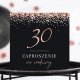 ZAPROSZENIA na 30 urodziny Rosegold Black 10szt (+koperty) 1