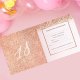 ZAPROSZENIA na 18 glamour Rosegold Confetti 10szt (+koperty) 2