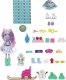 Kalendarz adwentowy Mattel Zestaw Enchantimals lalka Sybill Snow Leopard 24 niespodzianki 2