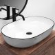 Umywalka REA-U6210 Umywalka nablatowa CLEO WHITE/BLACK EDGE CE.REA.U-CLEO-WHITE/BLACK-EDGE 2