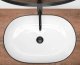 Umywalka REA-U6210 Umywalka nablatowa CLEO WHITE/BLACK EDGE CE.REA.U-CLEO-WHITE/BLACK-EDGE 4