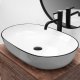 Umywalka REA-U6210 Umywalka nablatowa CLEO WHITE/BLACK EDGE CE.REA.U-CLEO-WHITE/BLACK-EDGE 5