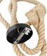 Lampa wisząca Fastima Lampa oprawa sznur jutowy konopny 2xE27 loft 1m 2