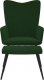 vidaXL Fotel z podnóżkiem, ciemnozielony, obity aksamitem 2