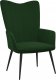 vidaXL Fotel z podnóżkiem, ciemnozielony, obity aksamitem 5