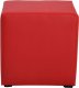 Galeriatrend Pufa Kostka 35x35cm eko-skóra Standard czerwony 1