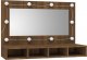 vidaXL Szafka z lustrem i LED, brązowy dąb, 90x31,5x62 cm 3
