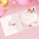 ZAPROSZENIA na 40 urodziny Rosegold Flowers 10szt (+koperty) 2