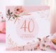 ZAPROSZENIA na 40 urodziny Rosegold Flowers 10szt (+koperty) 3