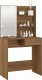 vidaXL Toaletka z LED, brązowy dąb, 74,5x40x141 cm 10