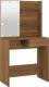 vidaXL Toaletka z LED, brązowy dąb, 74,5x40x141 cm 2