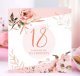 ZAPROSZENIA na 18 urodziny Rosegold Flowers 10szt (+koperty) 1