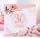 ZAPROSZENIA na 30 urodziny Rosegold Flowers 10szt (+koperty) 1