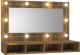 vidaXL Szafka z lustrem i LED, przydymiony dąb, 90x31,5x62 cm 1
