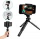 4kom.pl Uchwyt statyw na telefon z lampką LED Tripod z oświetleniem 5