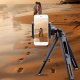 4kom.pl Uchwyt statyw na telefon z lampką LED Tripod z oświetleniem 8