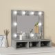vidaXL Szafka z lustrem i LED, szary dąb sonoma, 60x31,5x62 cm 2