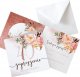 ZAPROSZENIA na 40 urodziny Glittery Flowers 10szt (+koperty) 1