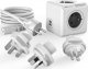 Listwa zasilająca Allocacoc Podróżna listwa zasilająca PowerCube ReWirable USB + 3 wtyczki + kabel IEC EU FR; GREY 1