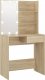 vidaXL vidaXL Toaletka z oświetleniem LED, dąb sonoma, 74,5x40x141 cm 2
