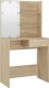 vidaXL vidaXL Toaletka z oświetleniem LED, dąb sonoma, 74,5x40x141 cm 3