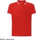JHK PORA 210 - męskie polo z krótkim rękawem 100% stabilizowana bawełna, 200- 210g - czewono-biały XS 1