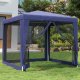 vidaXL vidaXL Namiot z 4 ścianami z siatki, niebieski, 2,5x2,5 m, HDPE 1