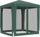 vidaXL vidaXL Namiot imprezowy z 4 ścianami z siatki, zielony, 2x2 m, HDPE 5