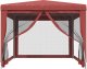 vidaXL vidaXL Namiot imprezowy z 4 ścianami z siatki, czerwony, 3x4 m, HDPE 3