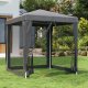 vidaXL vidaXL Namiot imprezowy z 4 ścianami z siatki, antracyt, 2x2 m, HDPE 1