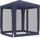 vidaXL vidaXL Namiot imprezowy z 4 ścianami z siatki, niebieski, 2x2 m, HDPE 5