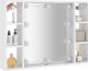 vidaXL vidaXL Szafka z lustrem i LED, biała z połyskiem, 76x15x55 cm 6