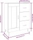 vidaXL vidaXL Komoda, dąb sonoma, 69,5x34x90 cm, materiał drewnopochodny 10
