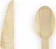 PartyDeco Sztućce drewniane - jasny niebieski 16 cm one size 2