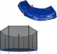 Springos Osłona na sprężyny z siatką do trampoliny zewnętrzną 10FT 300/305/312 cm niebieska UNIWERSALNY 33