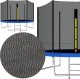 Springos Osłona na sprężyny z siatką do trampoliny zewnętrzną 10FT 300/305/312 cm niebieska UNIWERSALNY 10