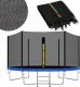 Springos Osłona na sprężyny z siatką do trampoliny zewnętrzną 10FT 300/305/312 cm niebieska UNIWERSALNY 12