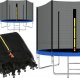 Springos Osłona na sprężyny z siatką do trampoliny zewnętrzną 10FT 300/305/312 cm niebieska UNIWERSALNY 9
